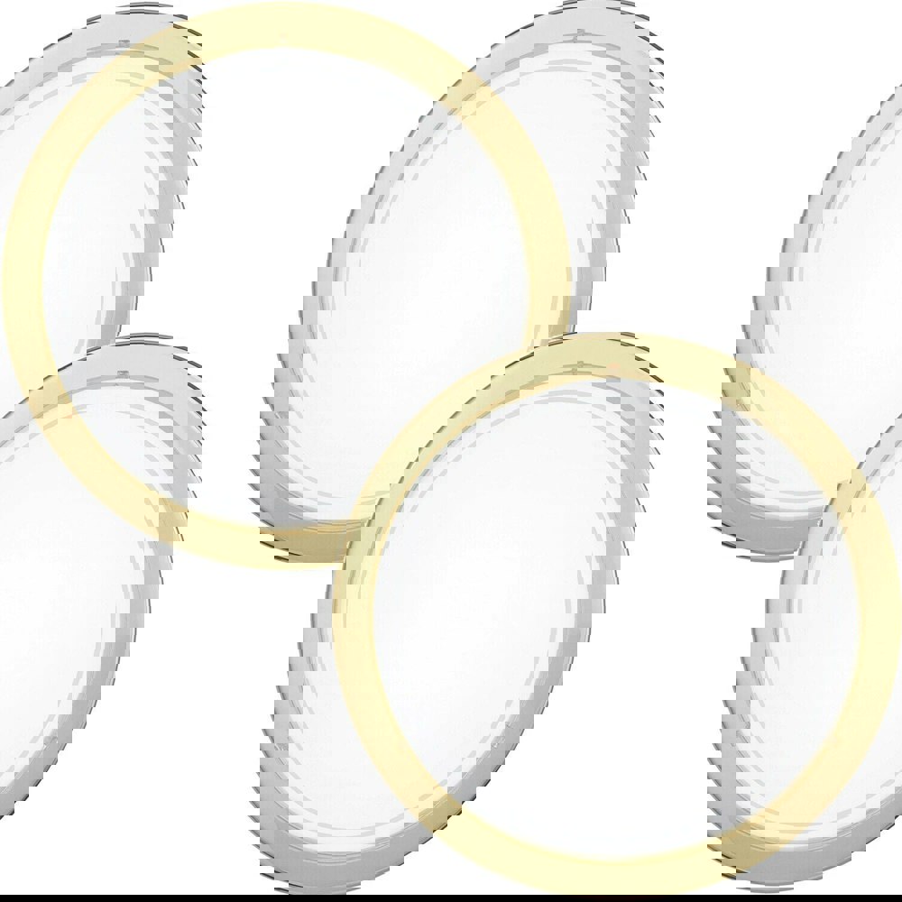 2 PACK Wall Flush Ceiling Light Brass Shade White Clear Glass Painted E27 1x60W Loops