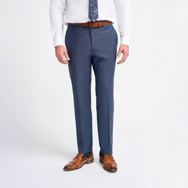 House of Cavani Bond Check Trouser - Navy