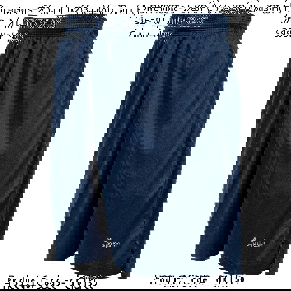 M/L JUNIOR Elastic Lightweight Football Gym Training Shorts - Plain NAVY 26-28"