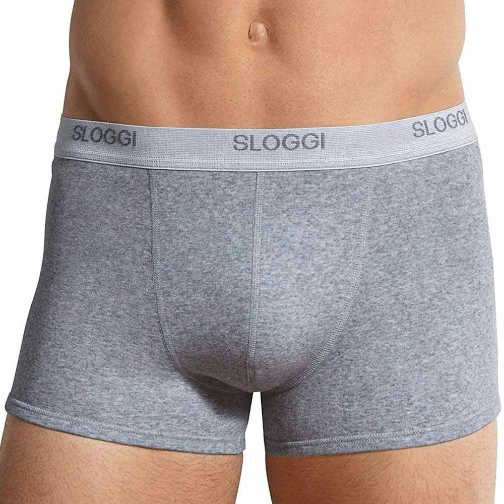 Sloggi Basic Short Boxer Trunk, Grey Melange