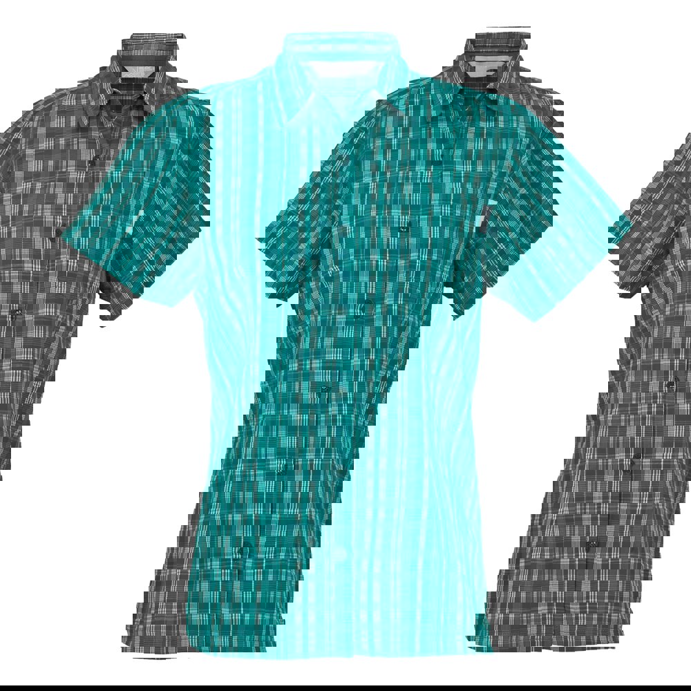Regatta Womens/Ladies Mindano VIII Checked Short-Sleeved Shirt - Exotic Plume