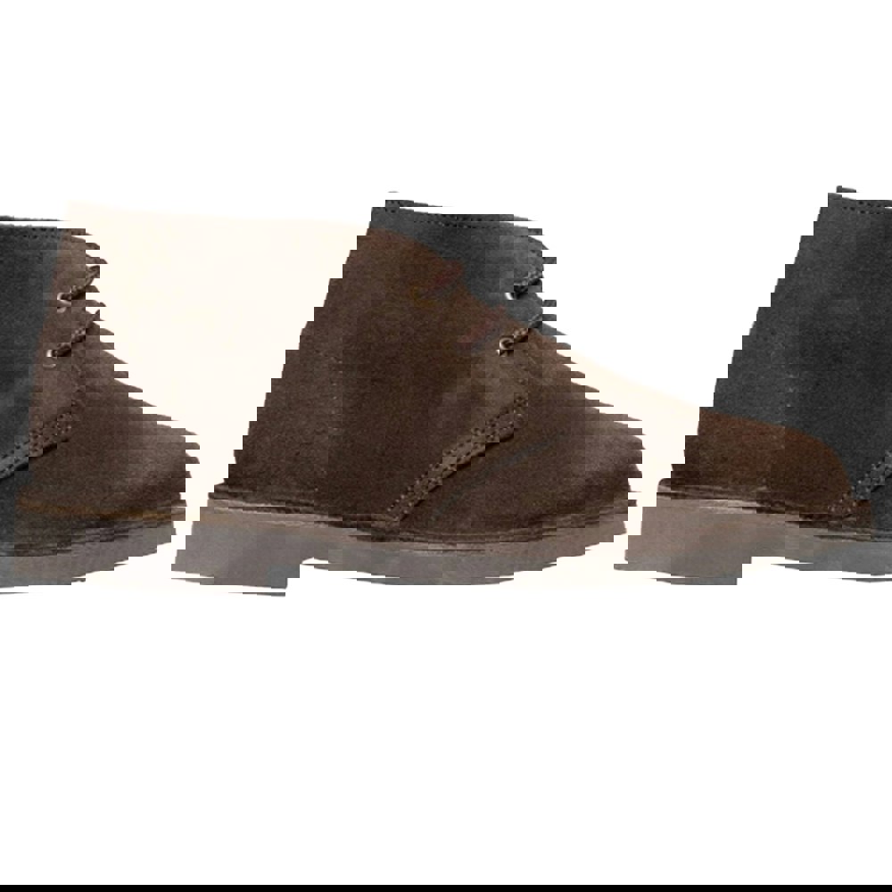 Roamers Adults Unisex Real Suede Unlined Desert Boots - Dark Brown