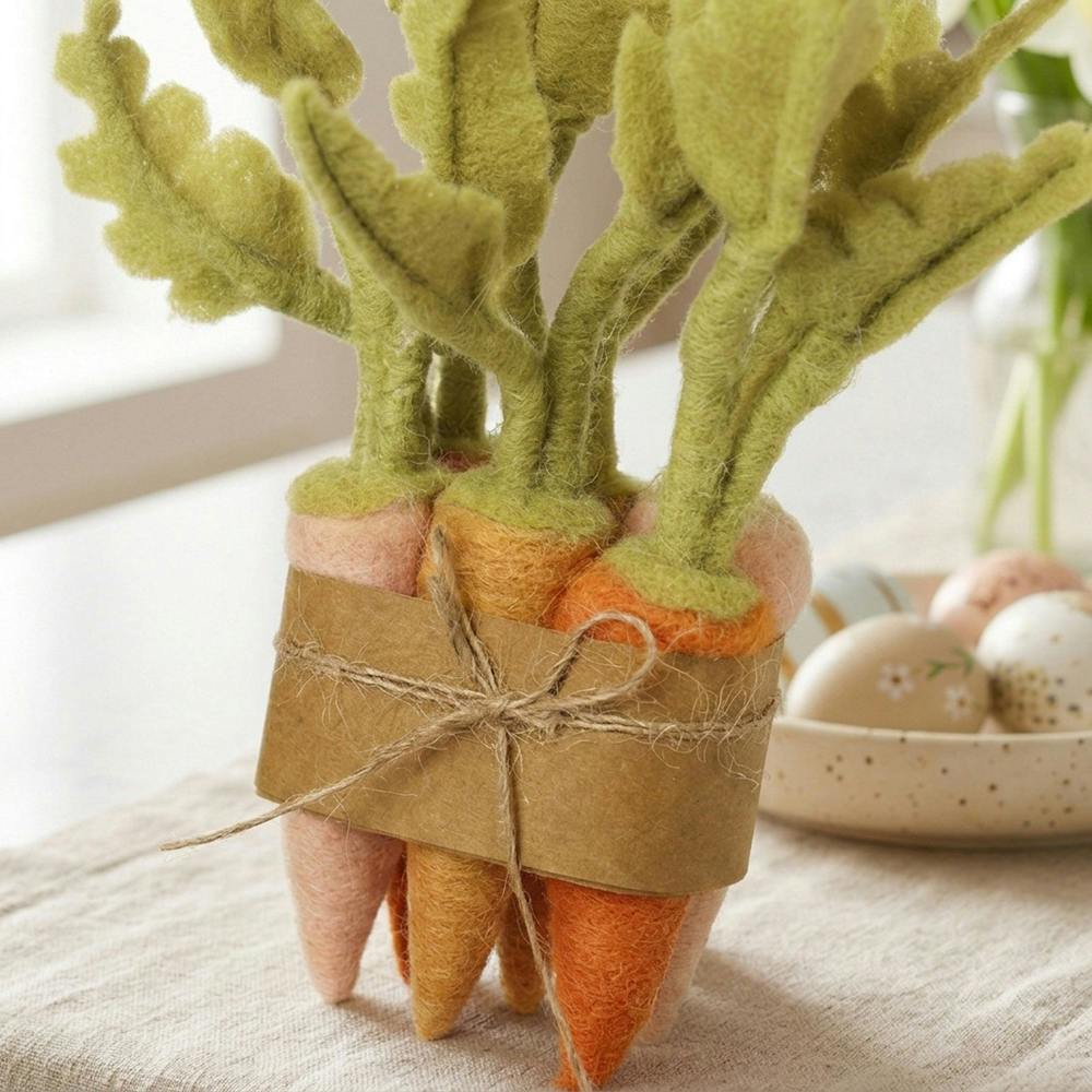 Garden Greatness Decorative Felt Carrots Home Accent Bunch