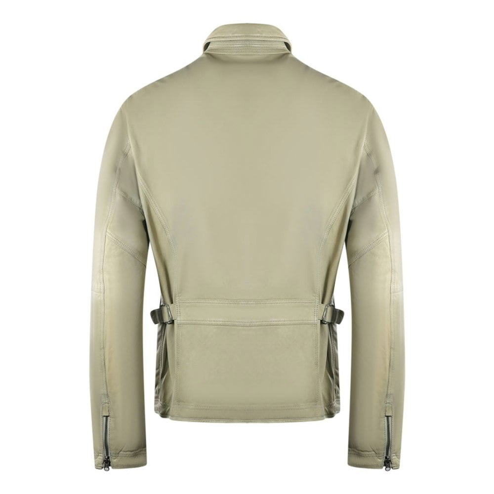 Parajumpers Truman Leather London Fog Leather Jacket - Beige