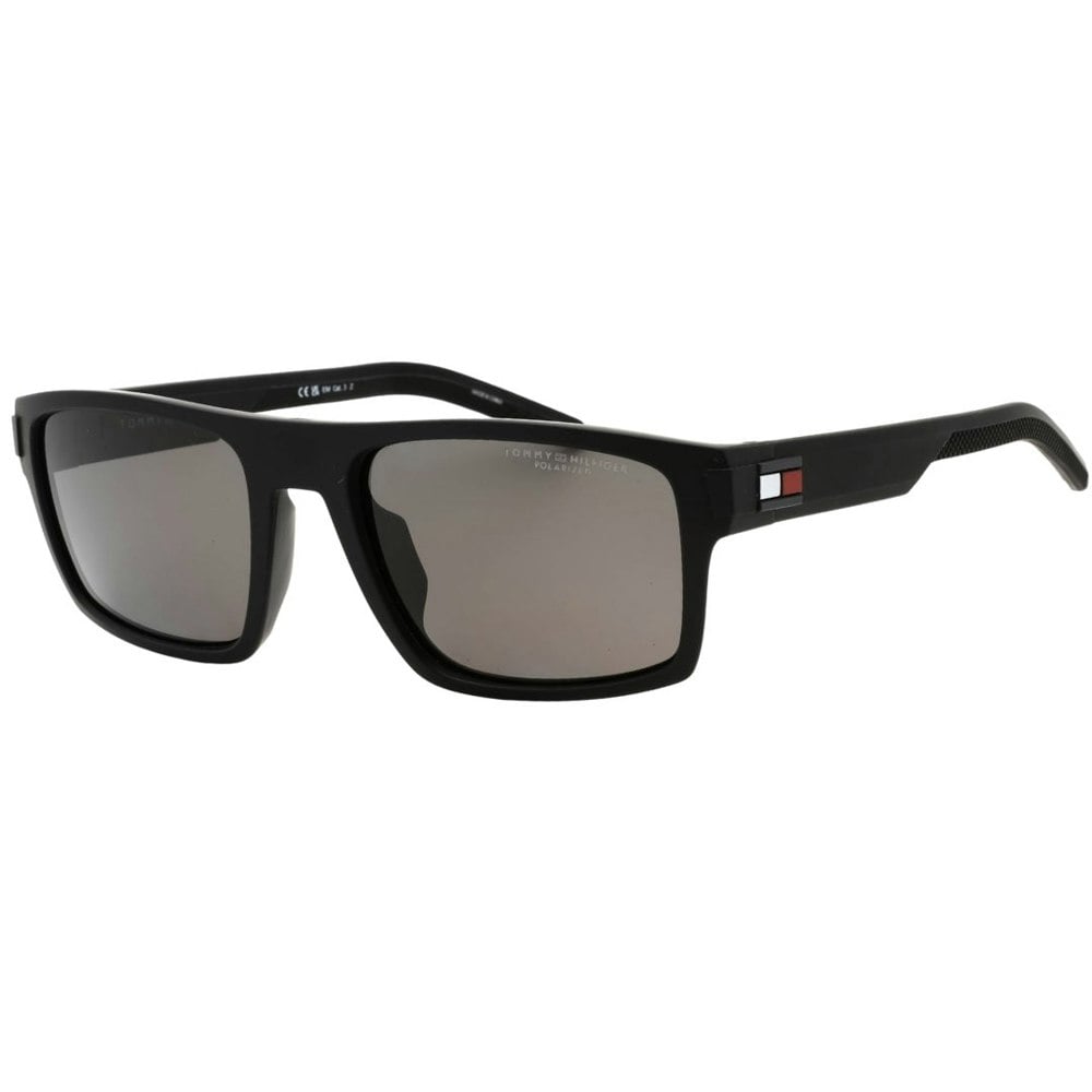 Tommy Hilfiger Grey PZ Lens Matte Black Sunglasses One Size