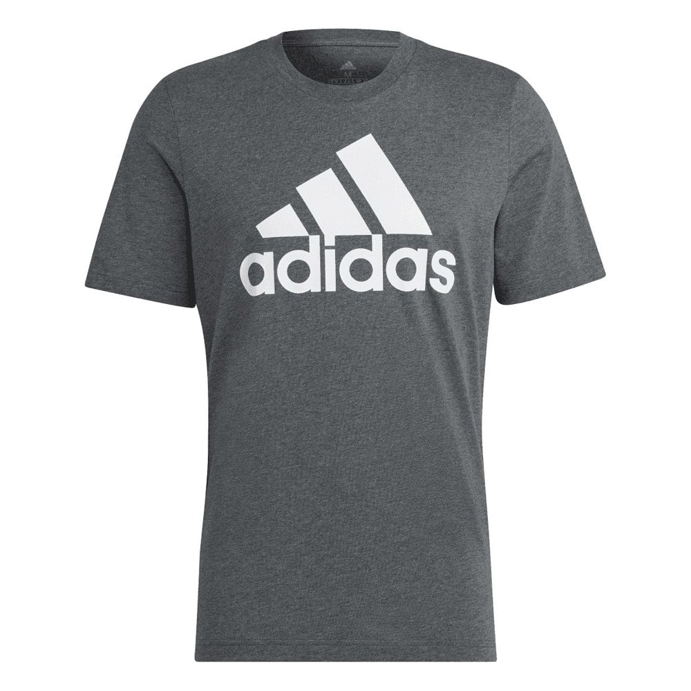 Adidas Mens Essentials Big Logo Single Jersey T-Shirt - Grey