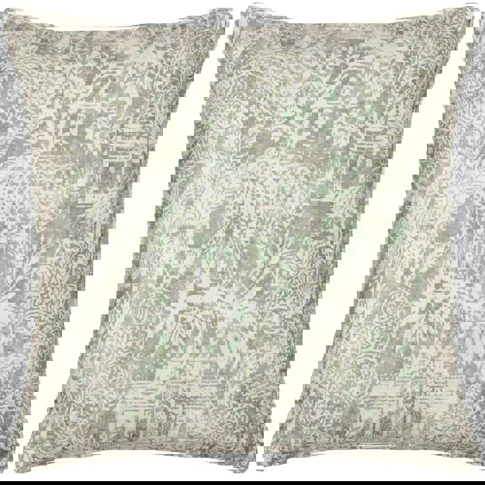 Wylder Chenille Bengal Tiger Cushion Cover - Sage