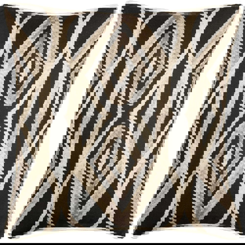 Wylder Cape Ikat Reversible Cushion Cover - Black