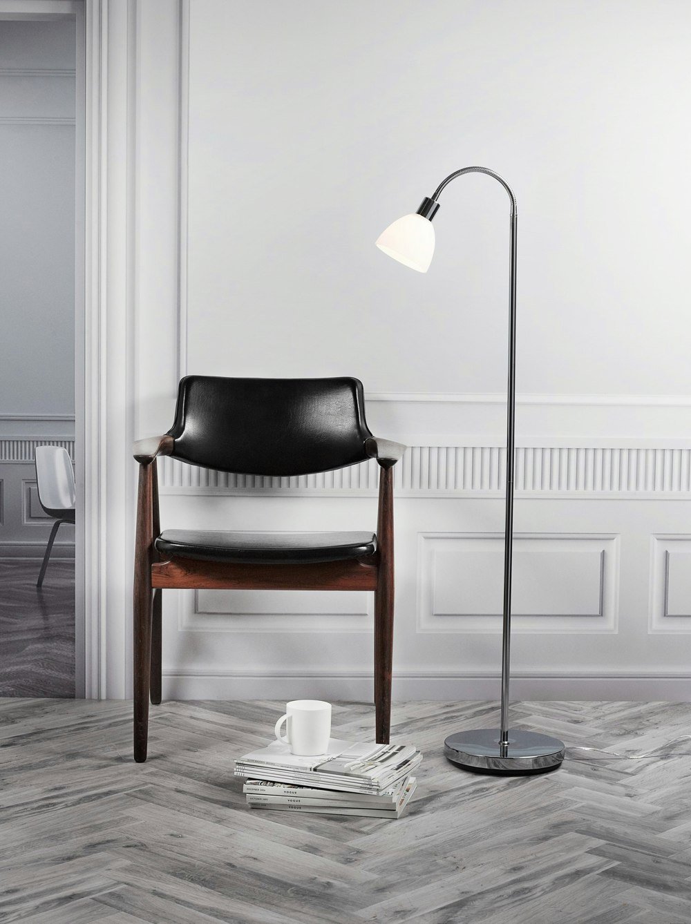 Nordlux Ray Single | Floor lamp | Chrome