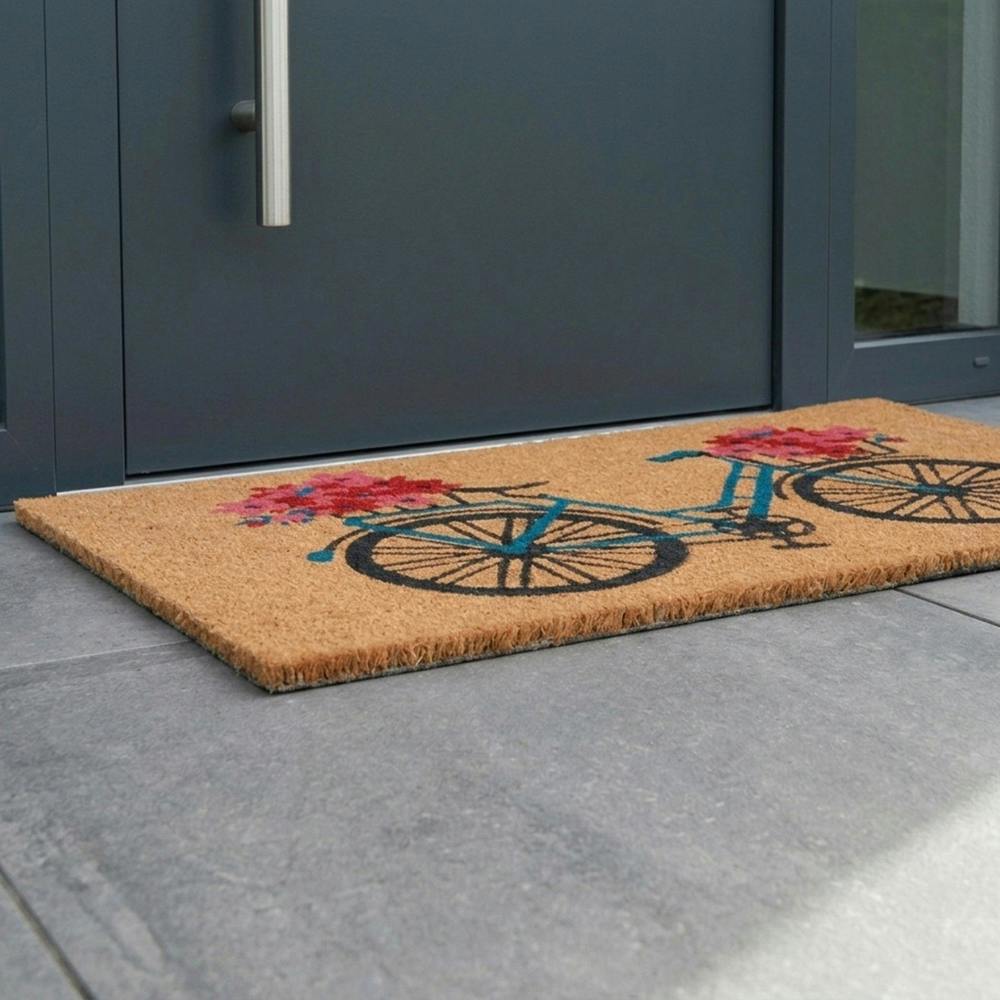 Garden Greatness Natural Flower Power Coir Doormat