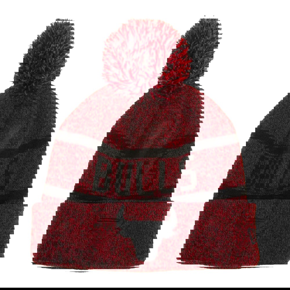 New Era Jake Chicago Bulls Knitted Bobble Beanie - Red