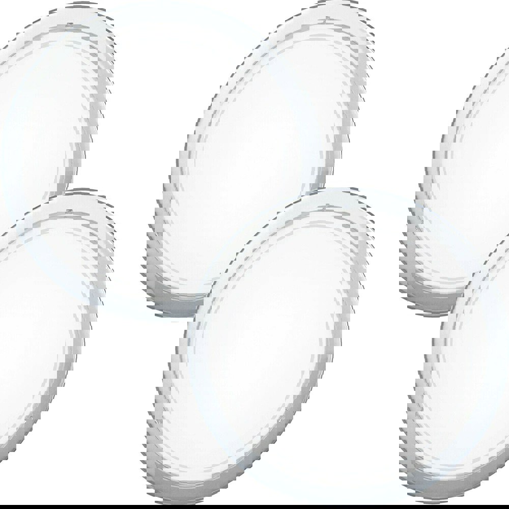 2 PACK Wall Flush Ceiling Light Chrome Shade White Clear Glass Painted E27 60W Loops