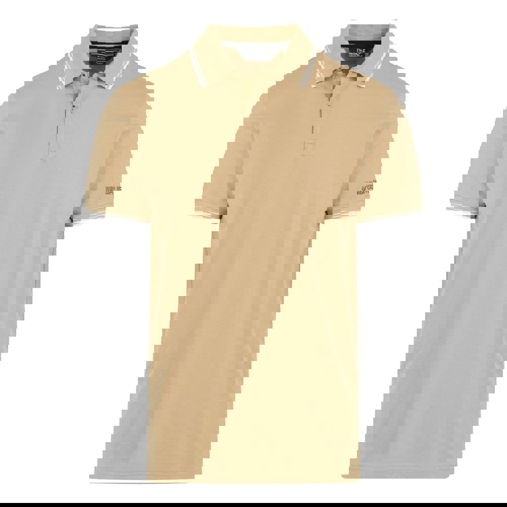 Regatta Mens Tadeo Polo Shirt - Oat/White
