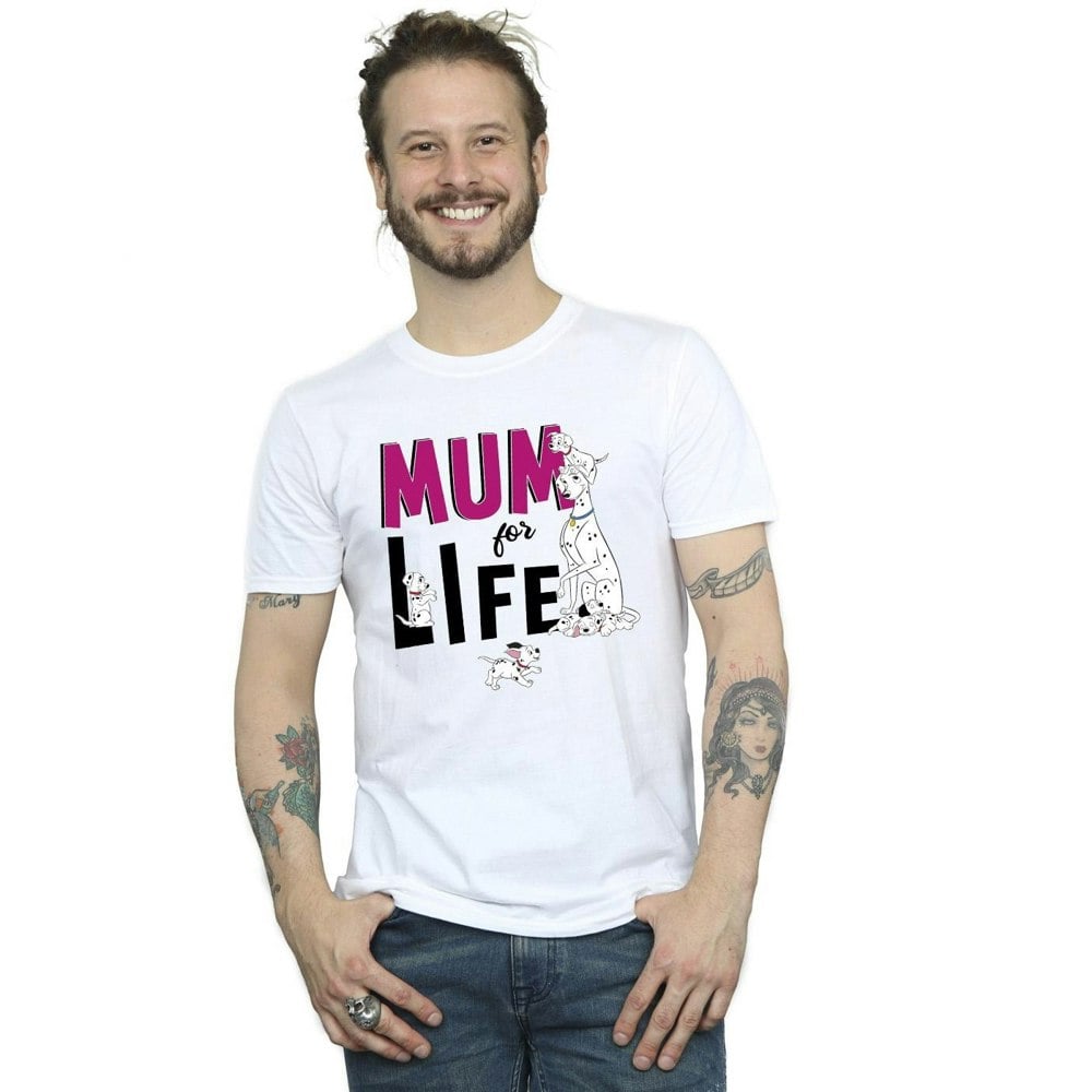 Disney Mens 101 Dalmatians Mum For Life T-Shirt - White