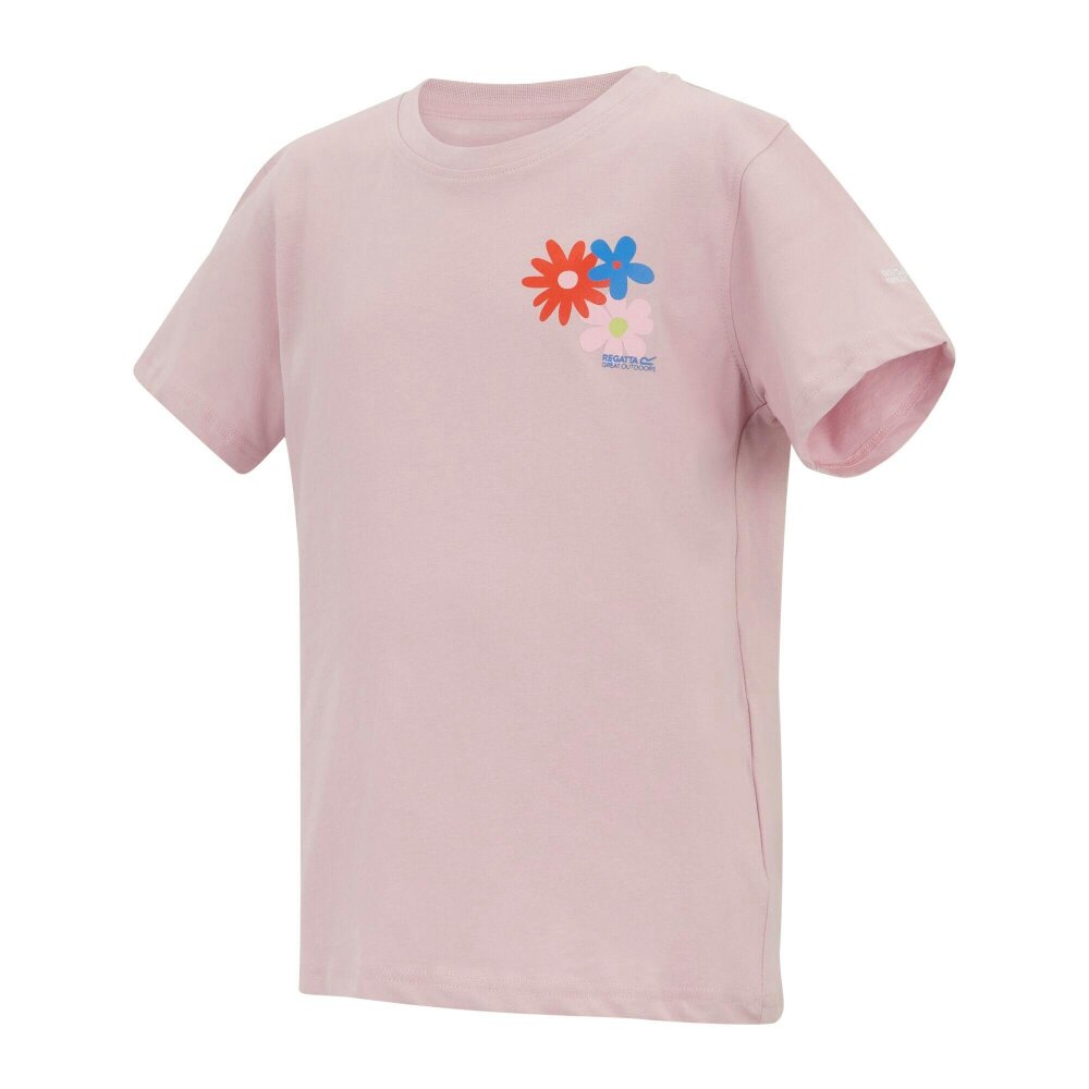 Regatta Kids Bosley Floral Back Print T-Shirt - Powder Lilac