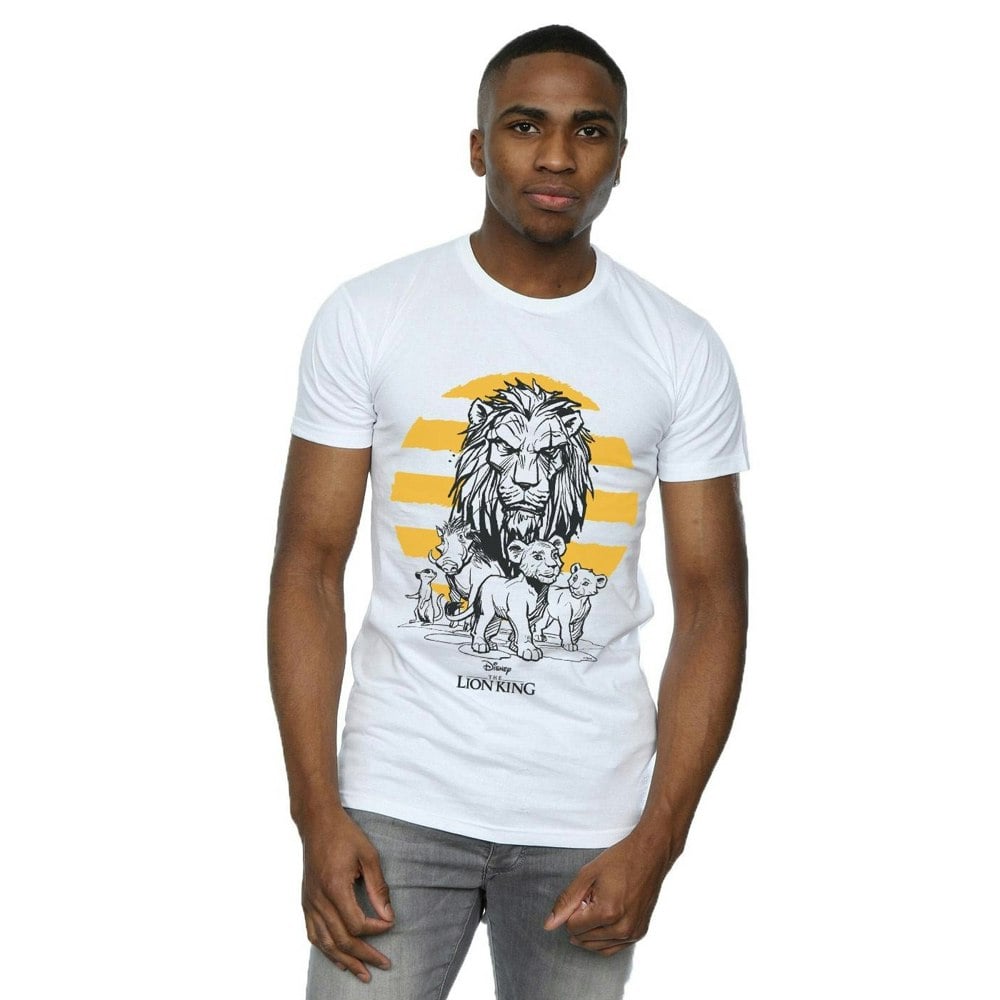 Disney Mens The Lion King Movie Group T-Shirt - White