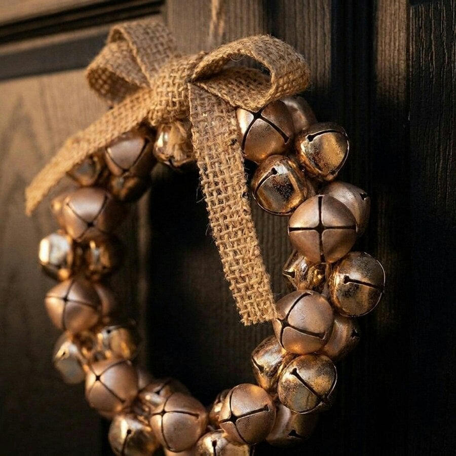 Garden Greatness Decorative Hanging Copper Bell Wreath