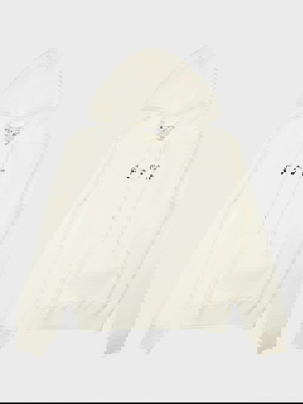 Off - White Marker Slim Hoodie 'White' - Supplied FashionOff White