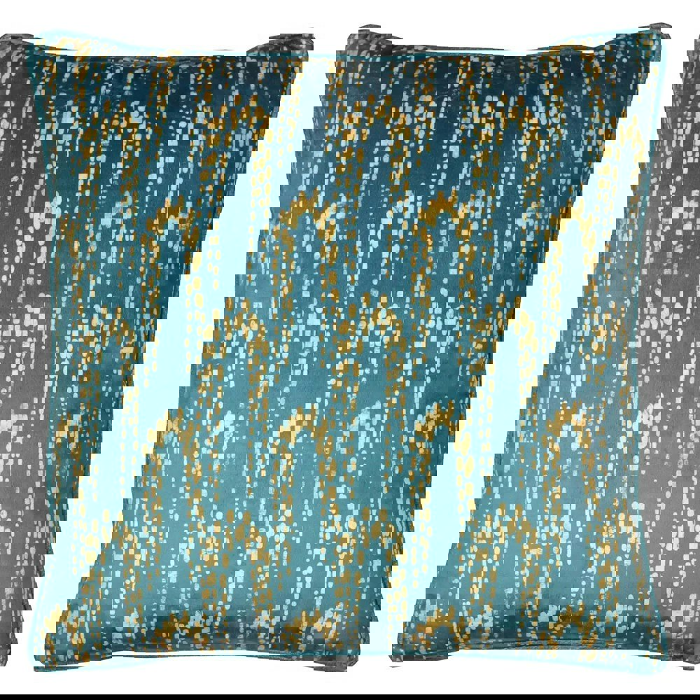 Furn Wisteria Velvet Square Cushion Cover - Petrol