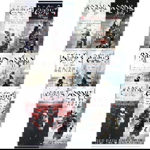 Assassins Creed 6 Books Collection Set By Oliver Bowden Renaissance Brotherhood The Secret Crusade.. - books 4 people
