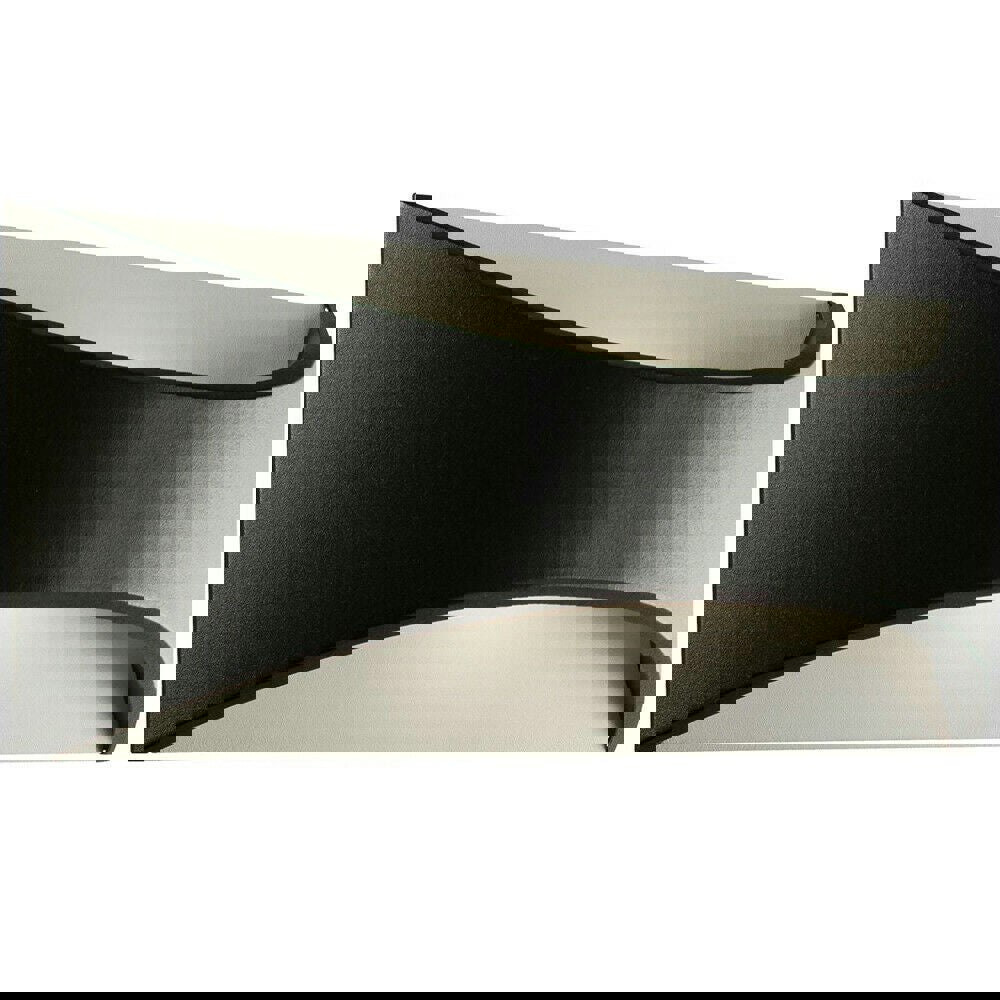 IP65 Outdoor Modern Curved Wall Light Black Texture Aluminium 12W Warm White LED Loops