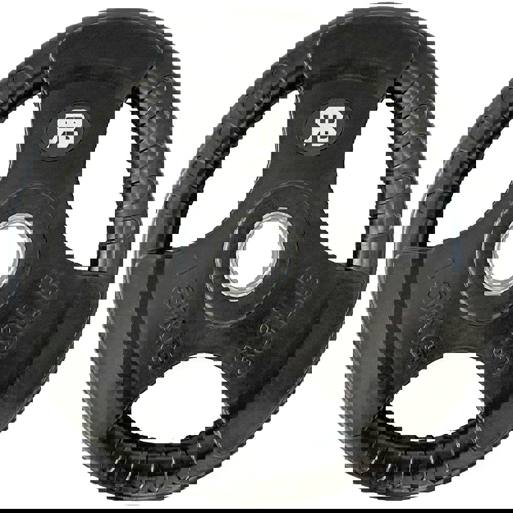 Where's That From 15kg Pair Olympic Cast Iron Tri Grip Weight Plates Set
