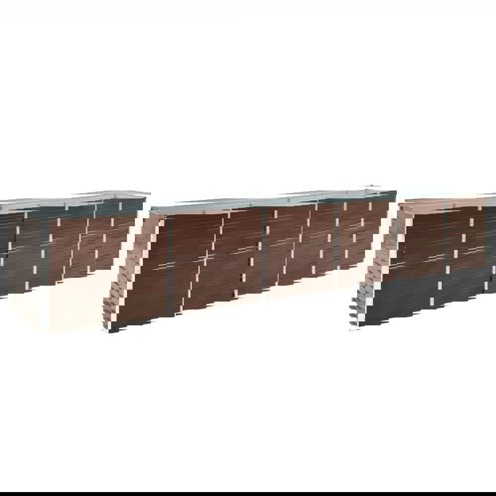 Berkfield Garden Raised Bed Galvanised Steel 480x80x77 cm Brown
