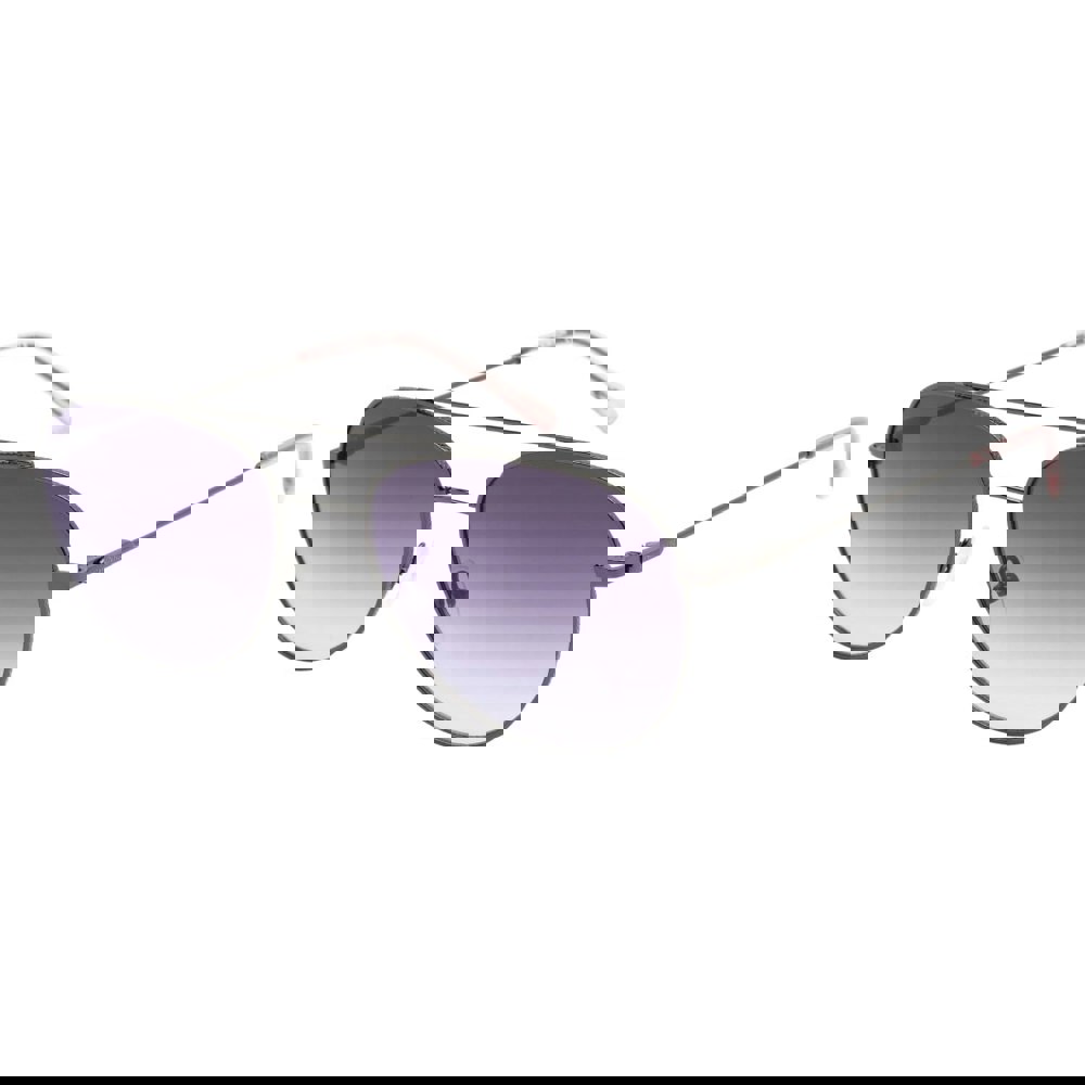Calvin Klein Purple Gradient Lens Gunmetal Dark Silver Sunglasses