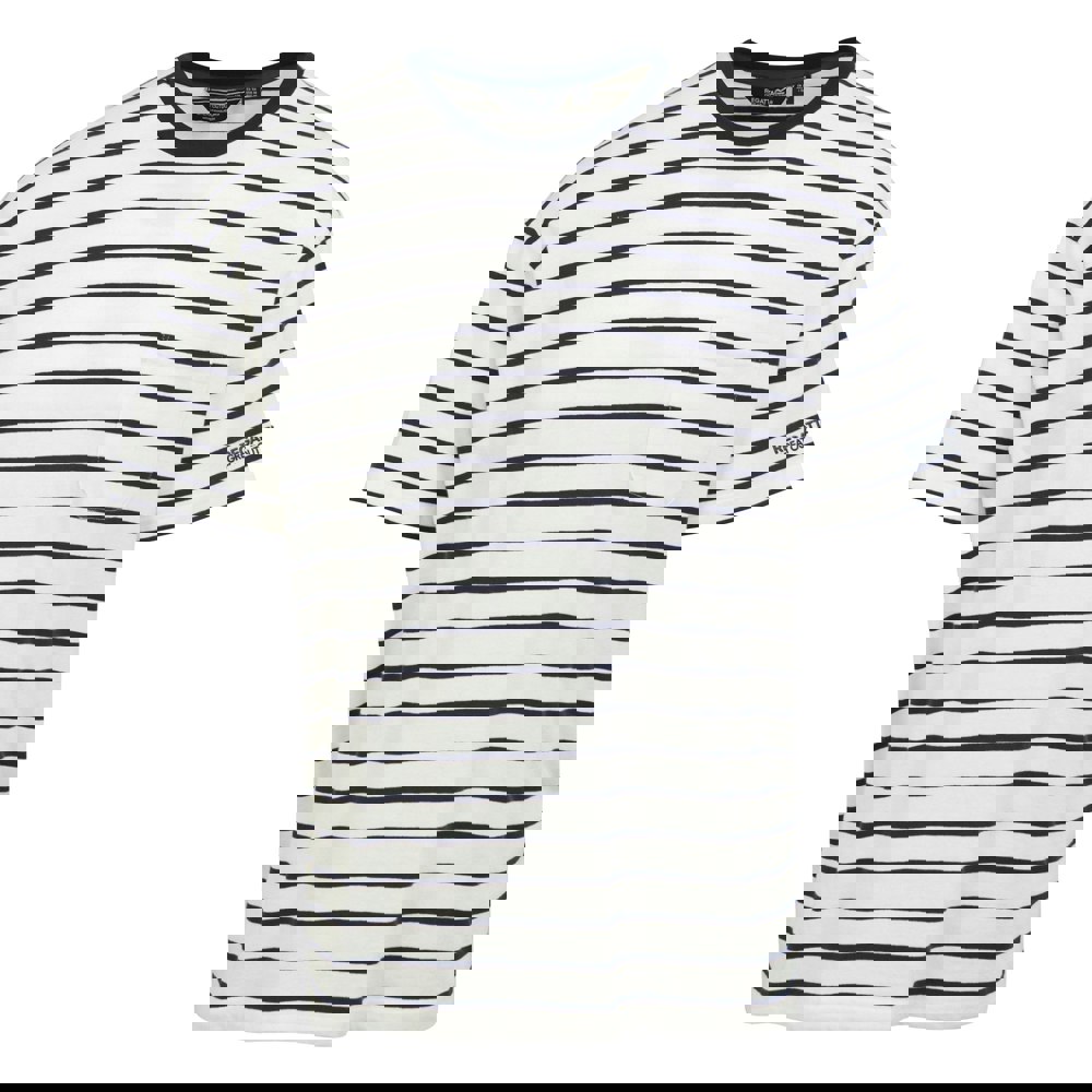 Regatta Mens Shorebay II Stripe T-Shirt - White/Navy