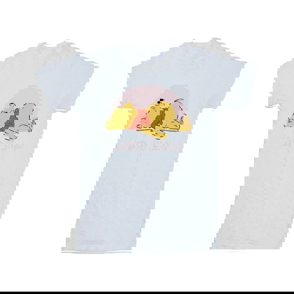Disney Mens Winnie The Pooh Relax T-Shirt - White