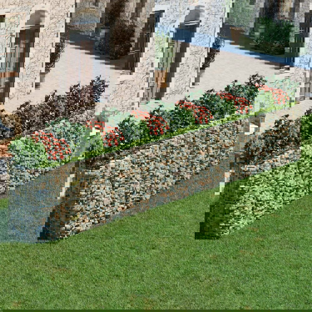 Berkfield Gabion Raised Bed Galvanised Iron 600x100x100 cm