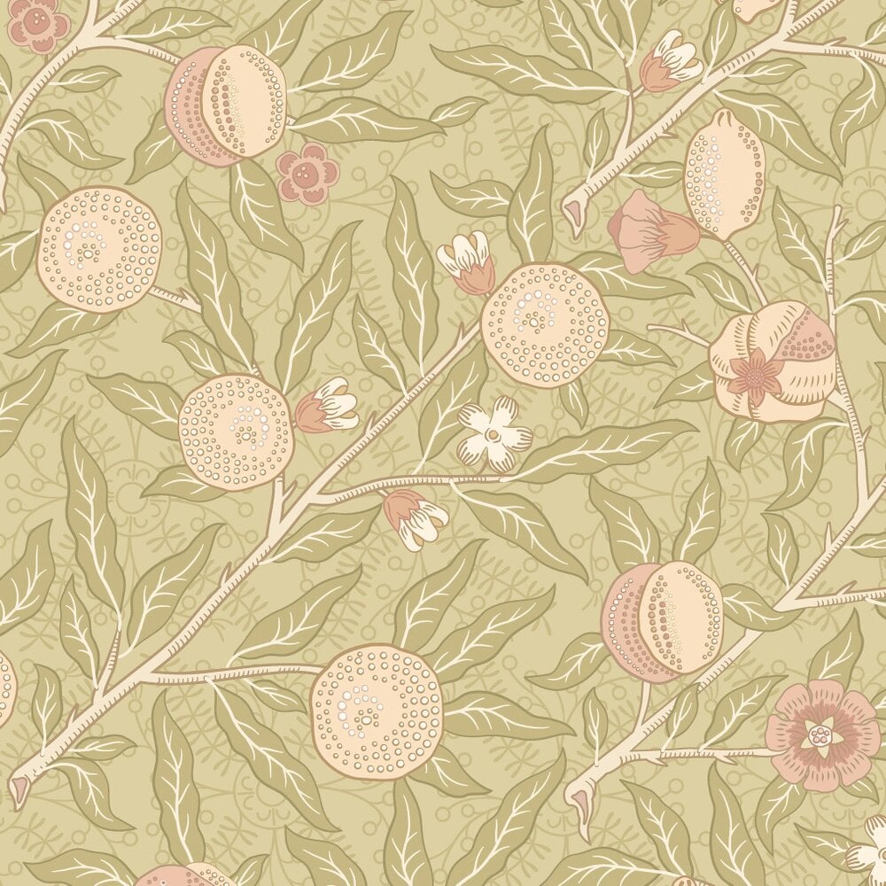 Hoopla Walls Fruit & Foliage - Olive & Clay 10m Wallpaper