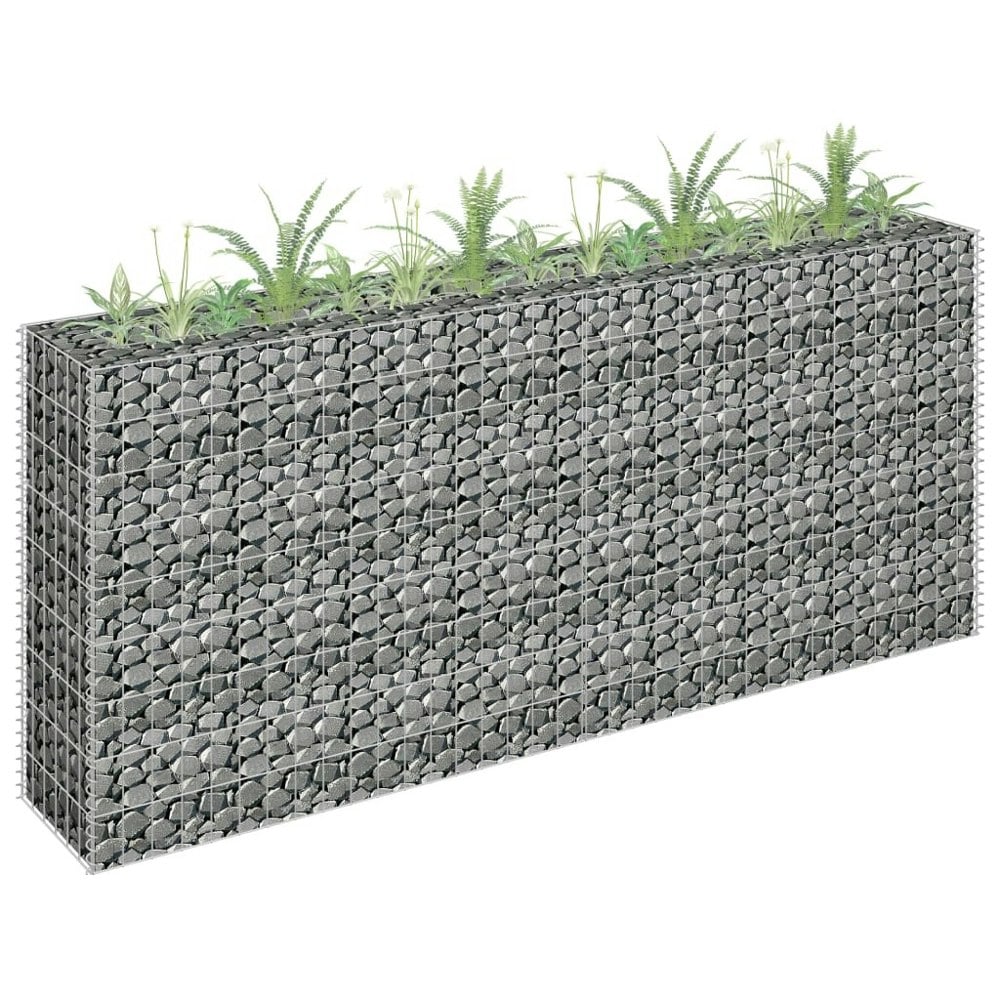 Berkfield Gabion Raised Bed Galvanised Steel 180x30x90 cm