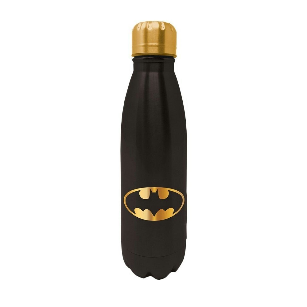 Batman Logo Water Bottle - Black/Gold