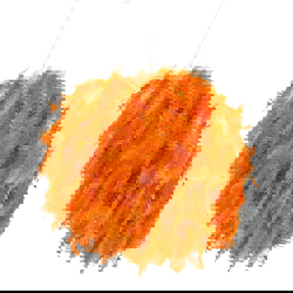 Eye-Catching and Modern Small Orange Feather Decorated Pendant Lighting Shade Image 1