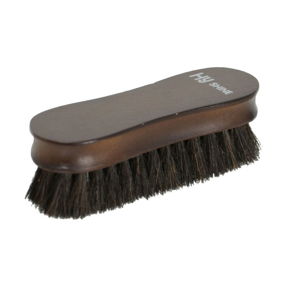 HySHINE Deluxe Wooden Face Brush - Black Horse hair