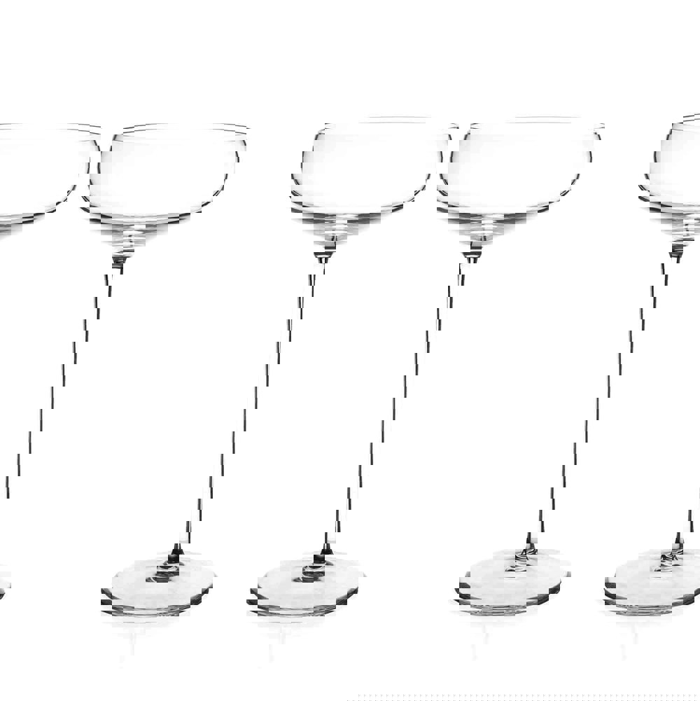 Diamante Elegance Champagne & Cocktail Saucers - Set of 2