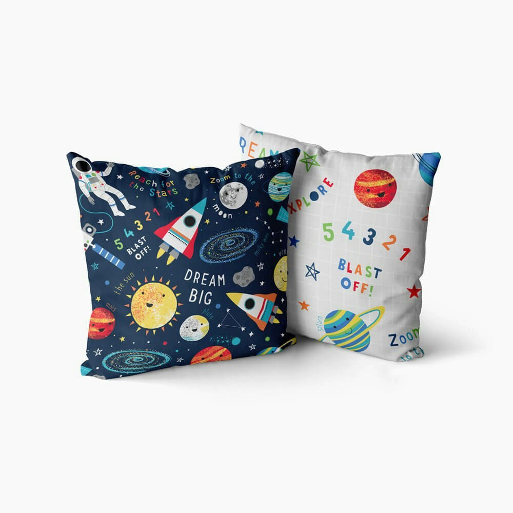 Space Explorer Cushion Cover Cushion - Happy Linen Company