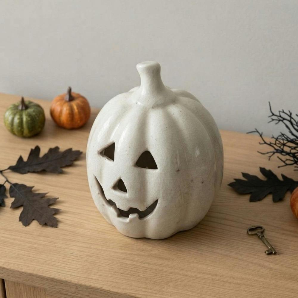 Garden Greatness Terracotta Halloween Pumpkin Ornament