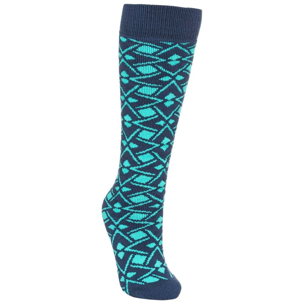 Trespass Womens/Ladies Marci Ski Socks - Lagoon Geo Print