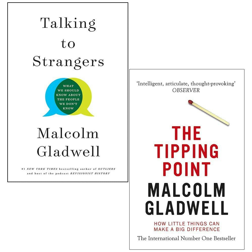 Talking to Strangers and The Tipping Point By Malcolm Gladwell 2 Book Set 