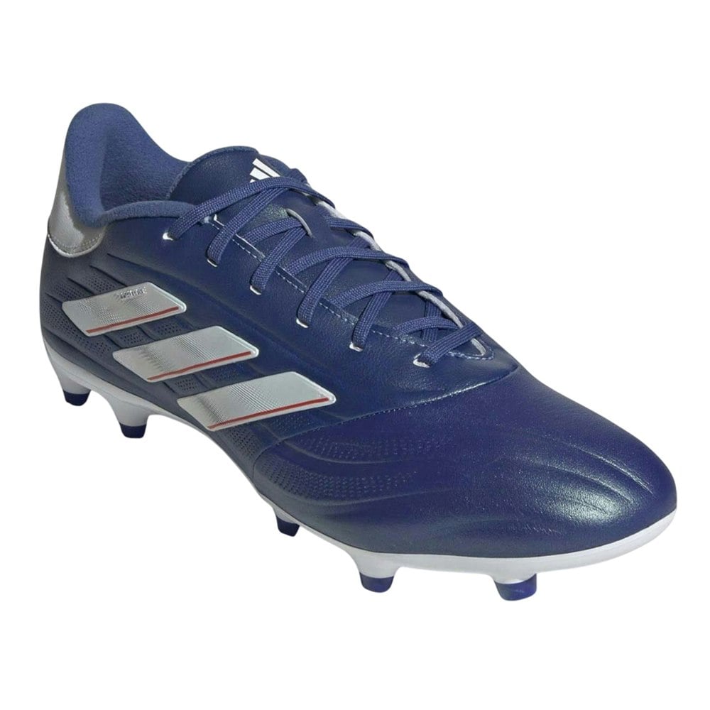 Adidas Mens Copa Pure II League 3 Stripes Leather Firm Ground Football Boots - Blue