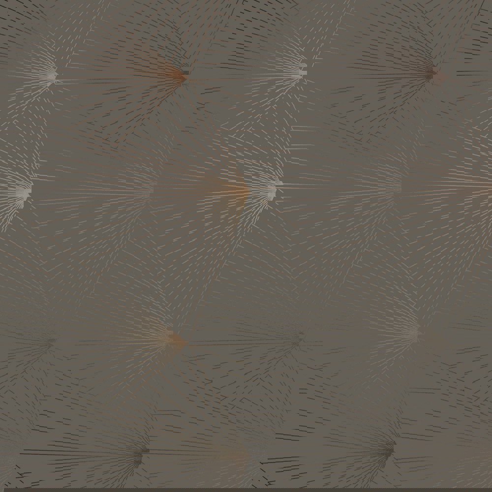 Fan bronze / cocoa brown wallpaper by Erica Wakerly