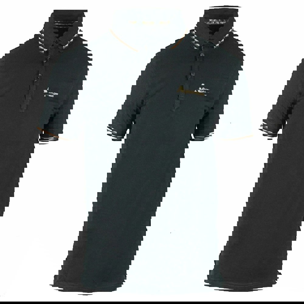 Aquascutum Brand Logo Black Polo Shirt - Nova Clothing