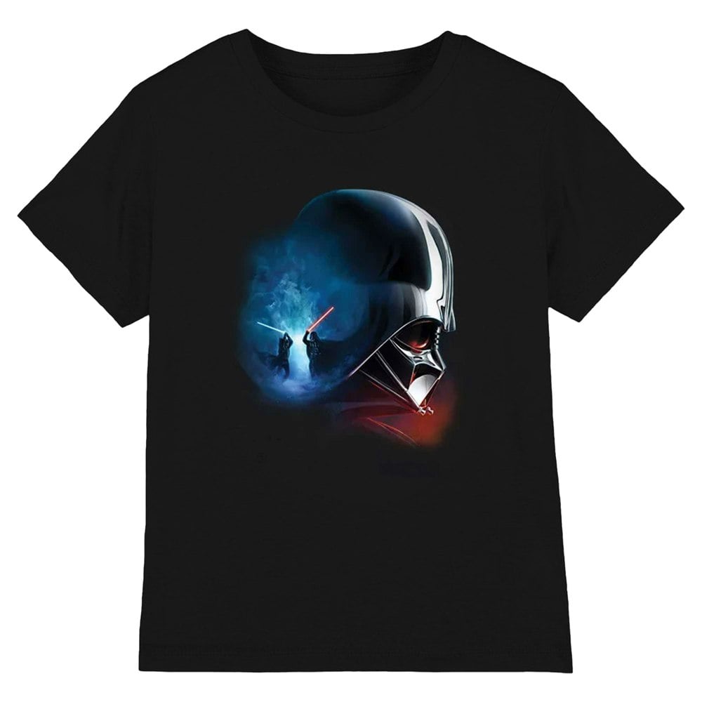 Star Wars Childrens/Kids Obi Wan Kenobi Vader Poster T-Shirt - Black