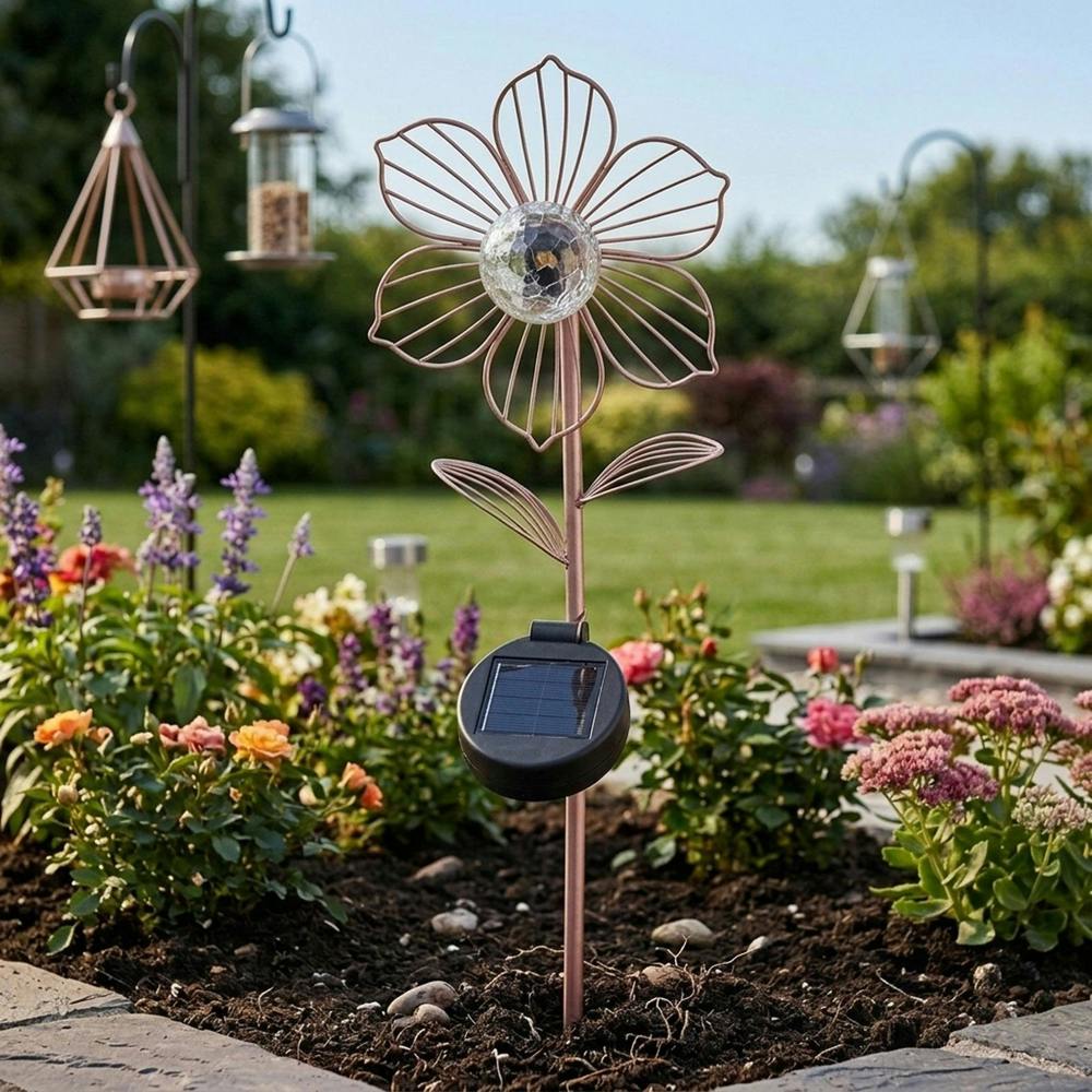 Garden Greatness Lunaria Peony Solar Flower Stake Light