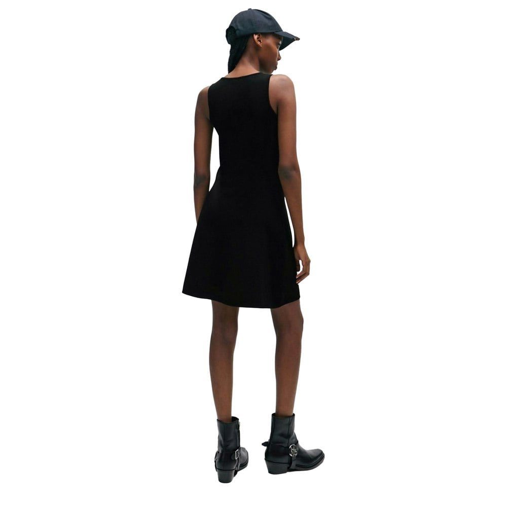 Hugo Womens Sriangla Fitted And Flared Sleeveless Dress - Black