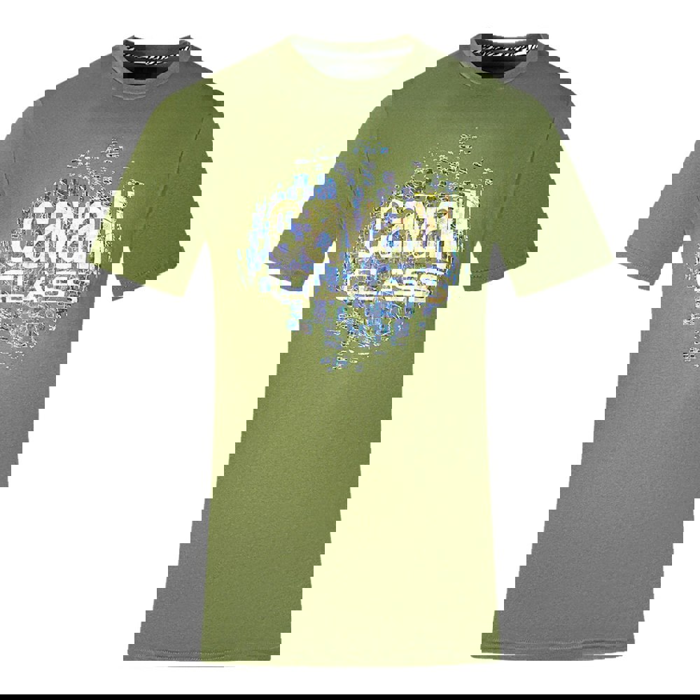 Cavalli Class Gradien Scales Design Logo T-Shirt - Green