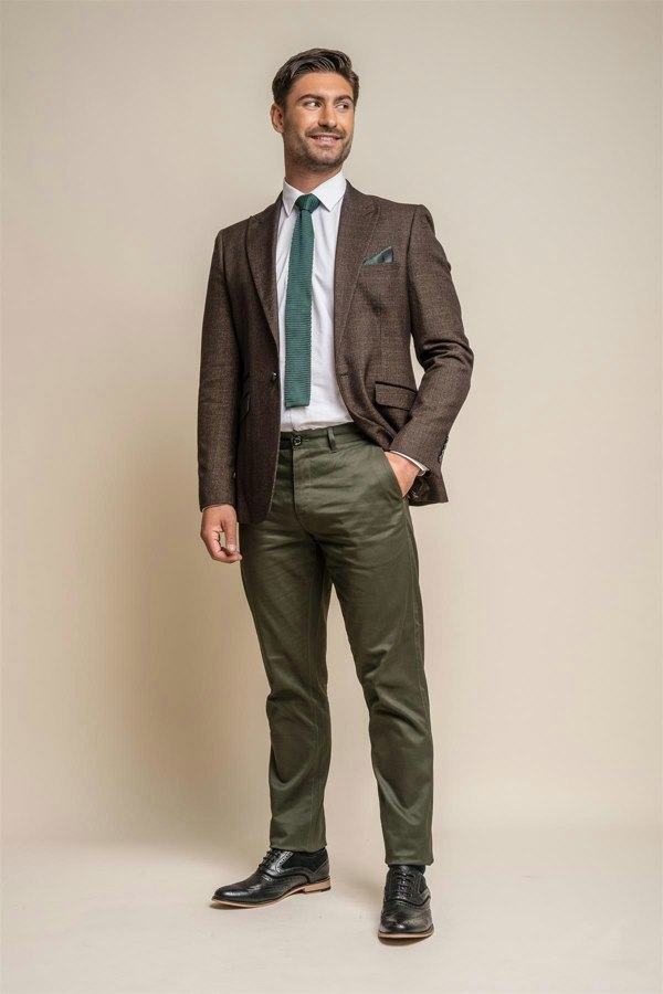 Dakota Olive Chino Front