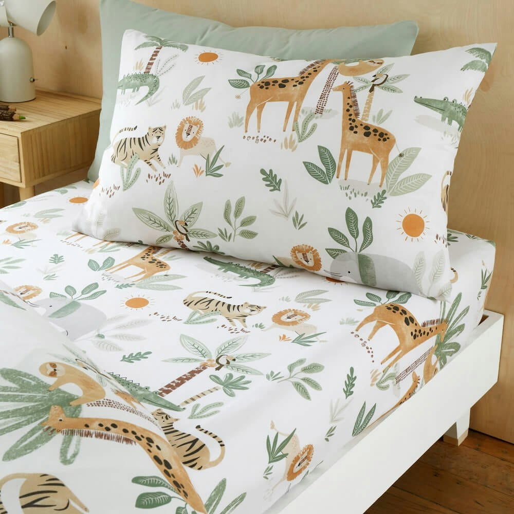 Jungle Safari Pillowcases (Pair) - Happy Linen Company